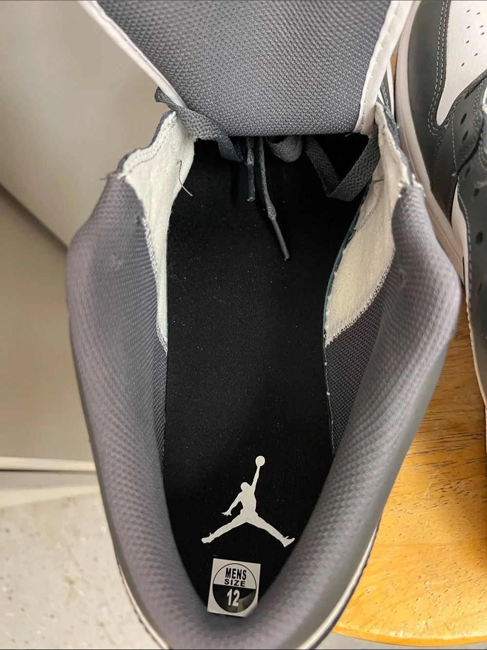 Nike Air Jordan Black and White Low-Top Sneakers Shoes Men’s 12